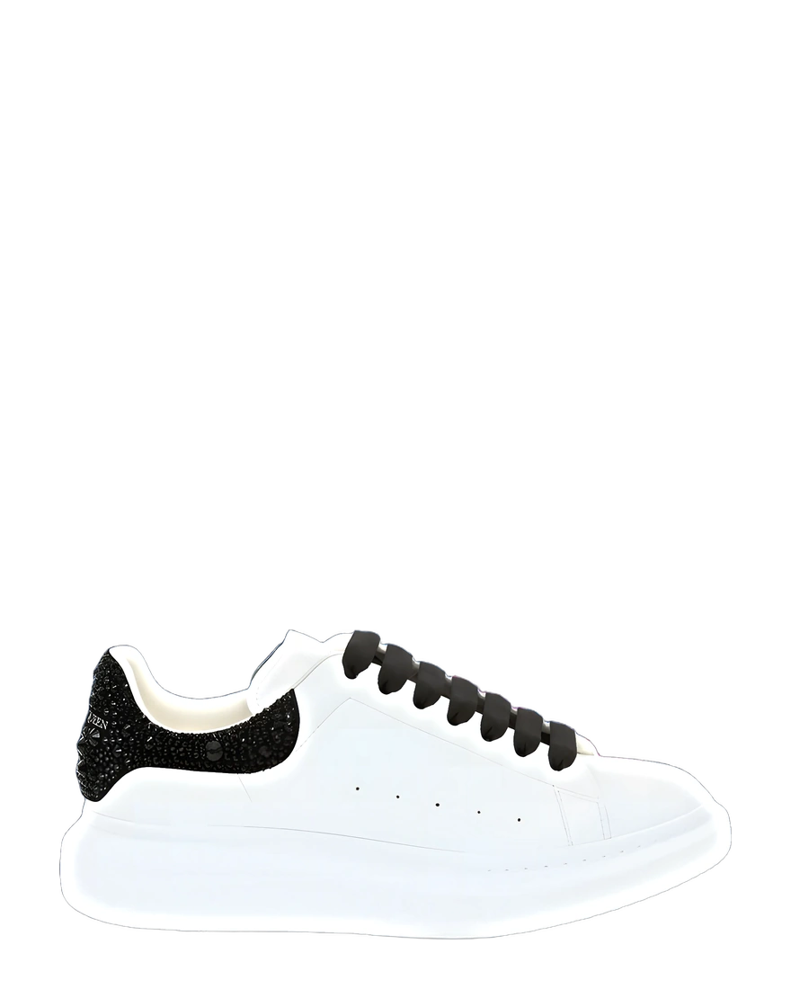 McQueen White Black Crystal