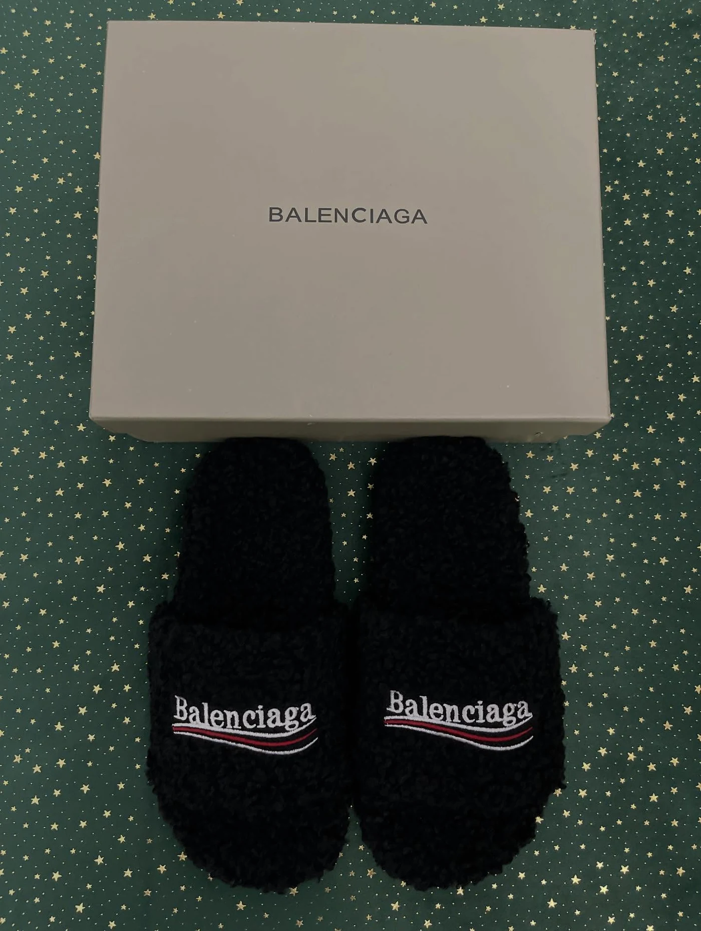 Balenciaga Furry Slide Black, imaginea 2
