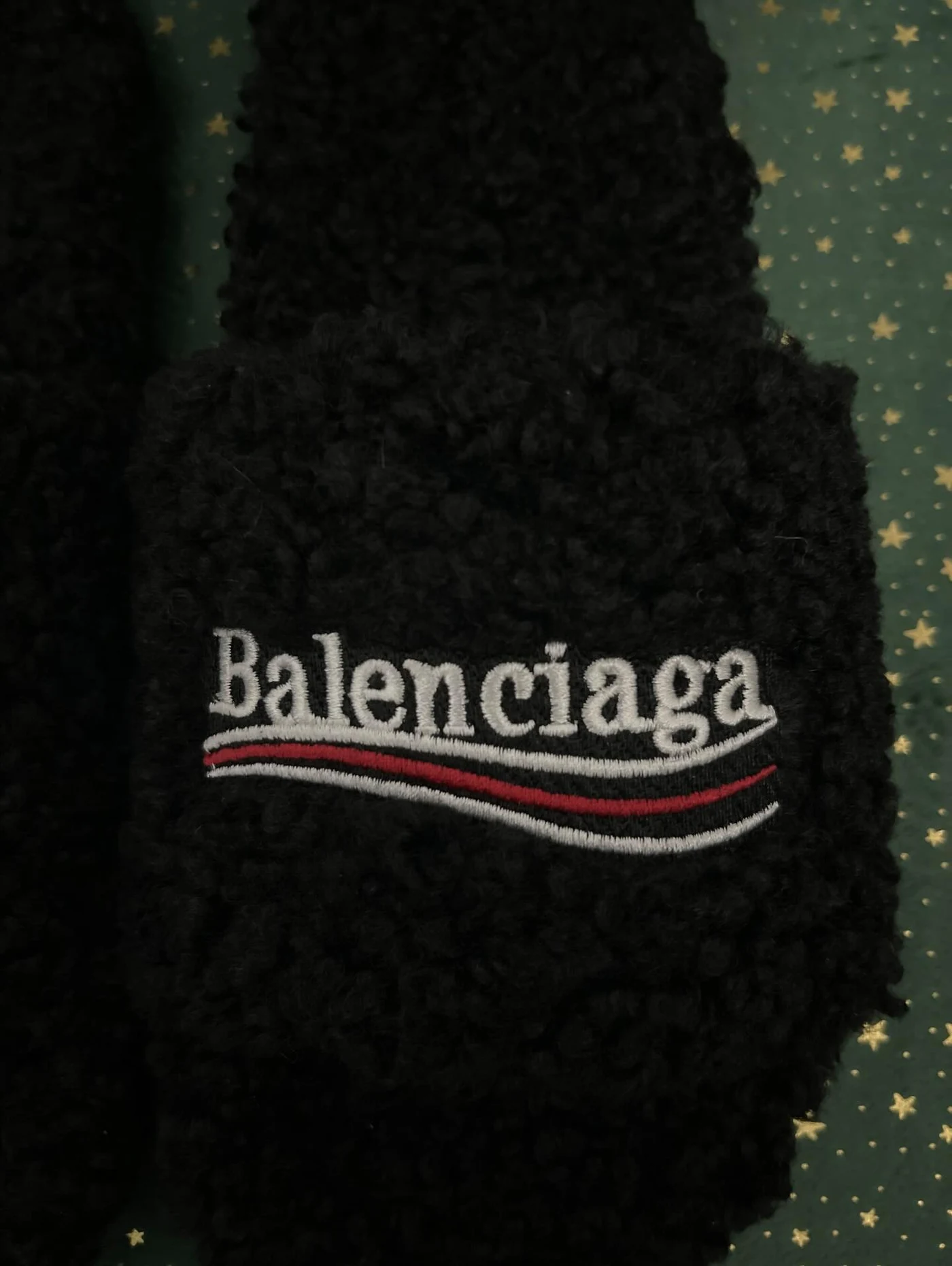 Balenciaga Furry Slide Black, imaginea 5