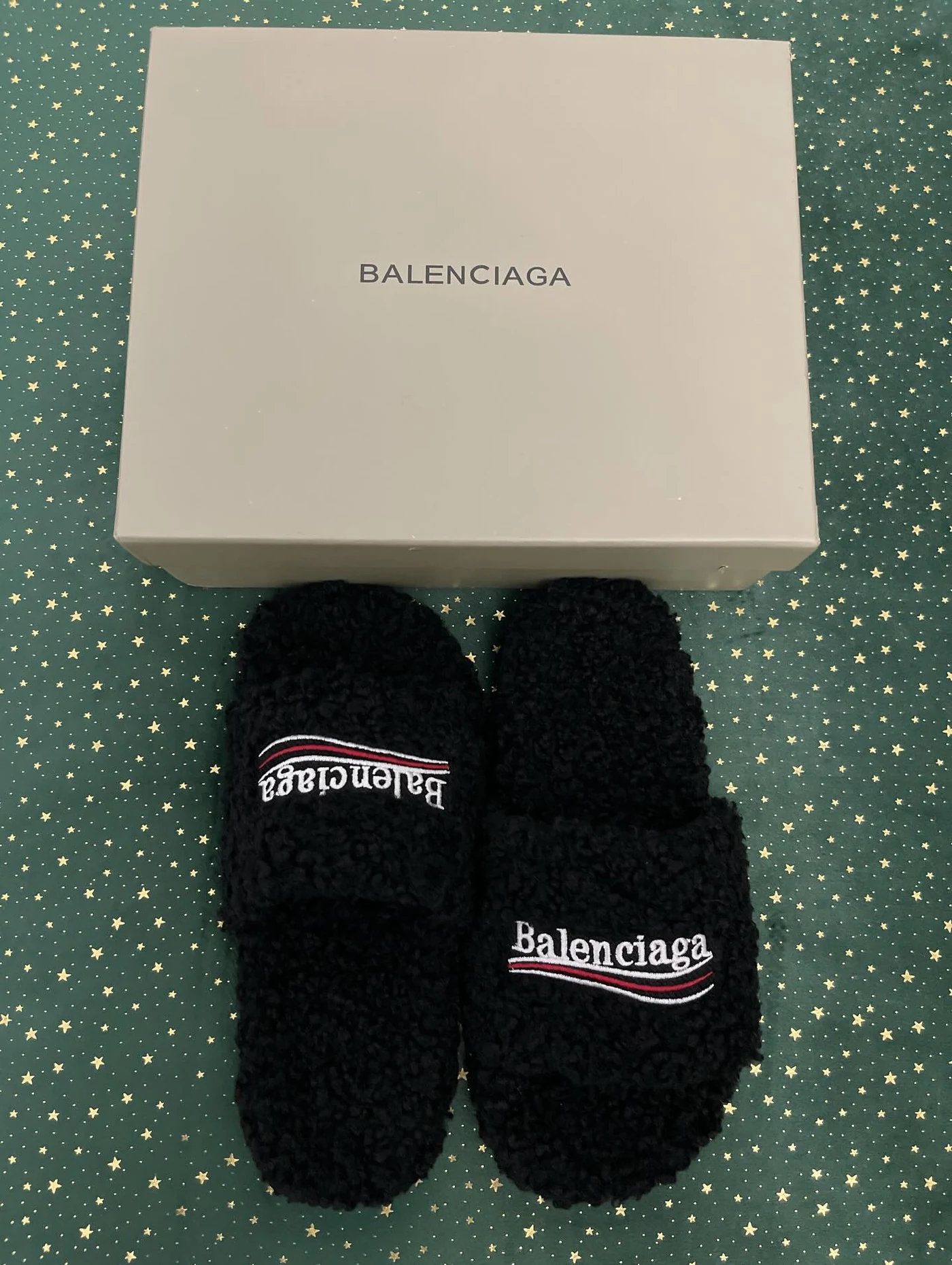 Balenciaga Furry Slide Black, imaginea 6