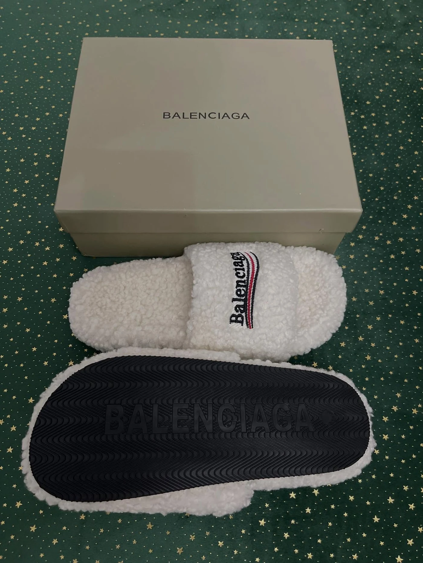 Balenciaga Furry Slide White, imaginea 5