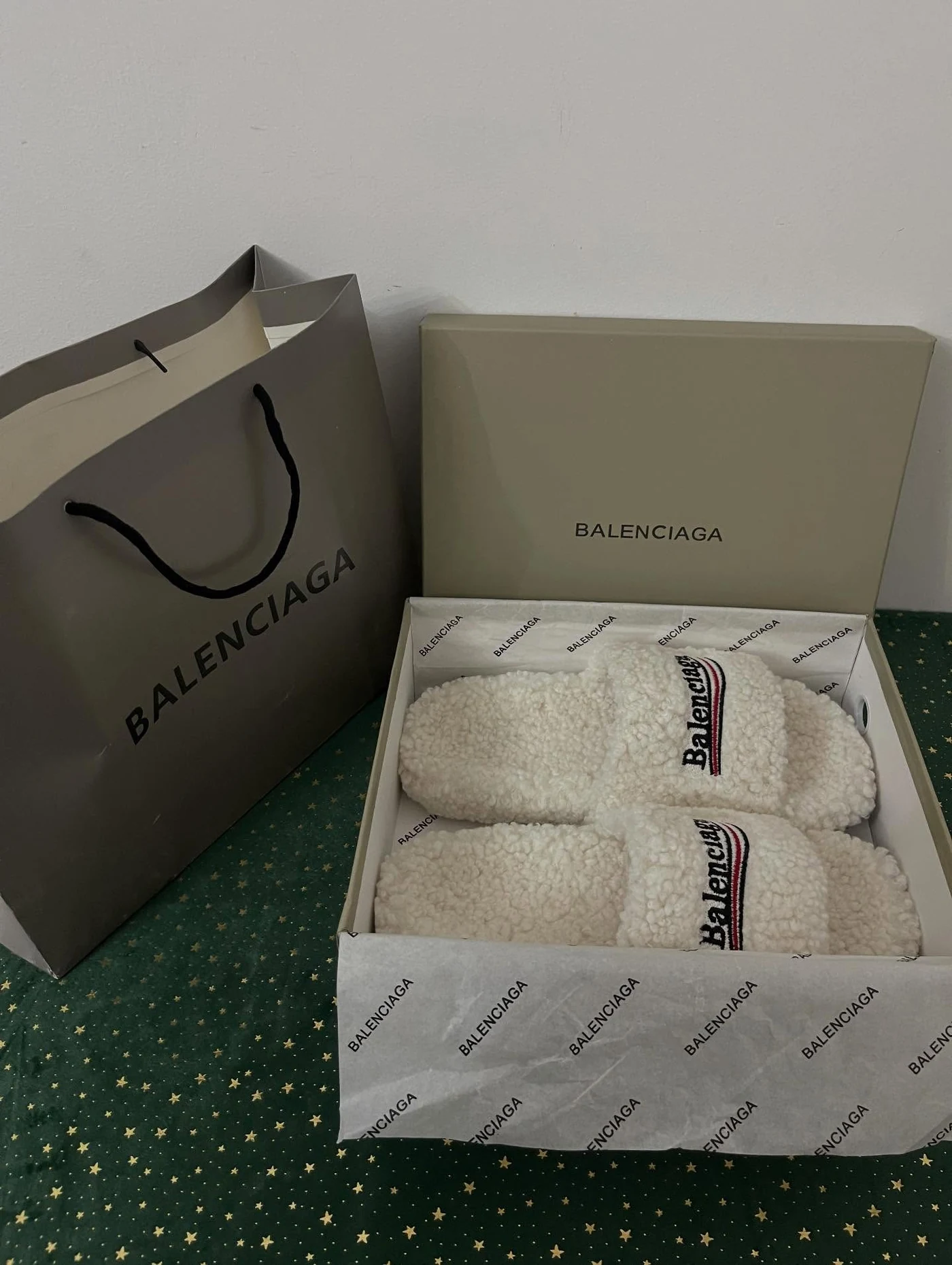 Balenciaga Furry Slide White, imaginea 8