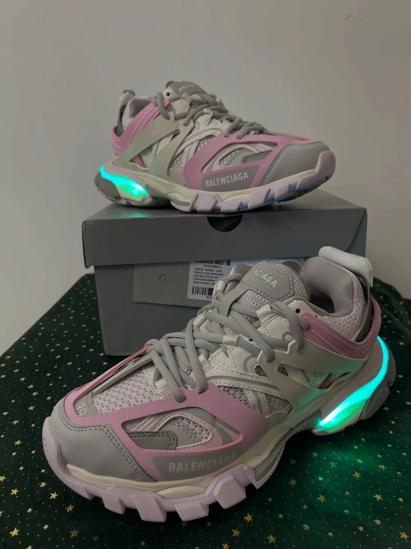 Balenciaga Track Led Grey Pink, imaginea 13