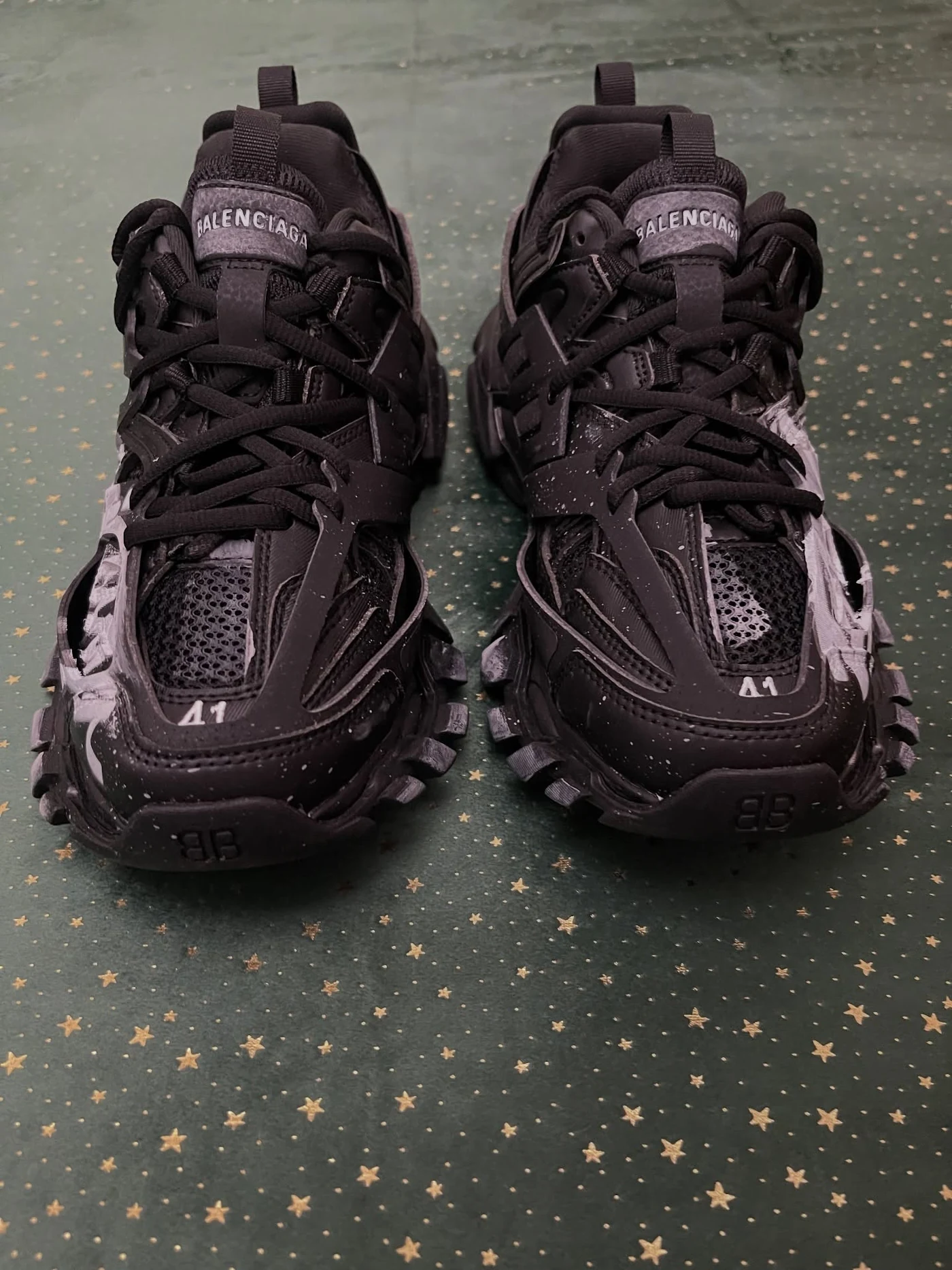Balenciaga Track Signature Black Distressed Finish, imaginea 6