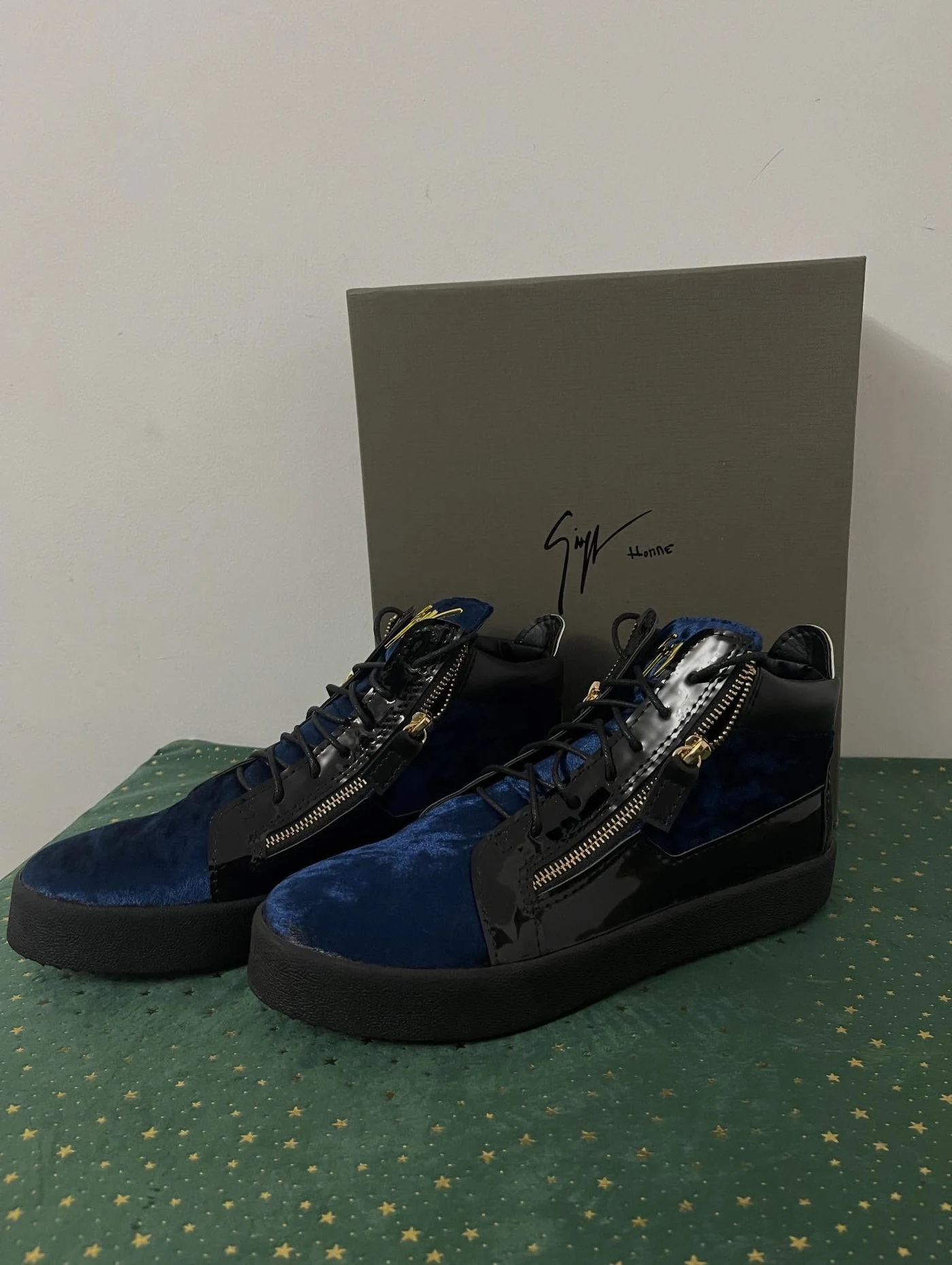 Giuseppe Zanotti Kriss Blue Velvet Mid, imaginea 13
