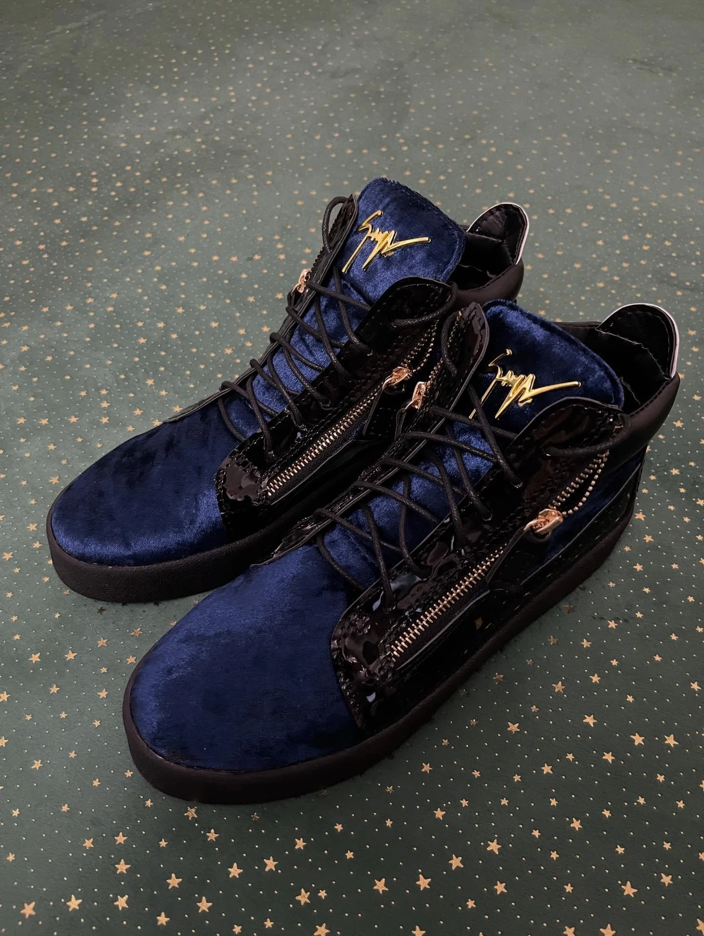 Giuseppe Zanotti Kriss Blue Velvet Mid, imaginea 7