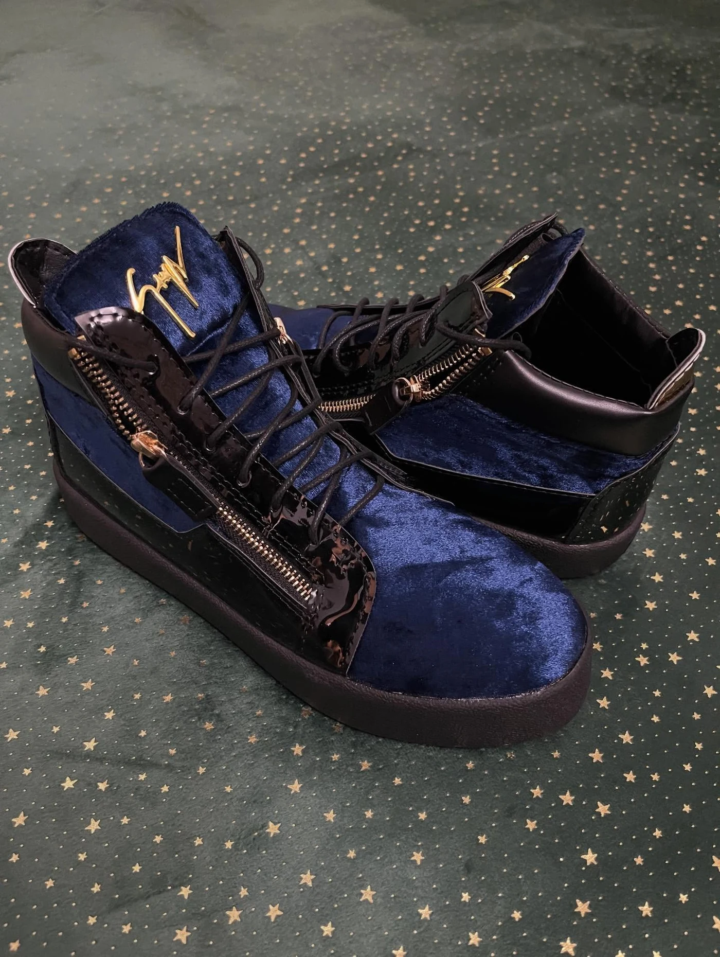 Giuseppe Zanotti Kriss Blue Velvet Mid, imaginea 8