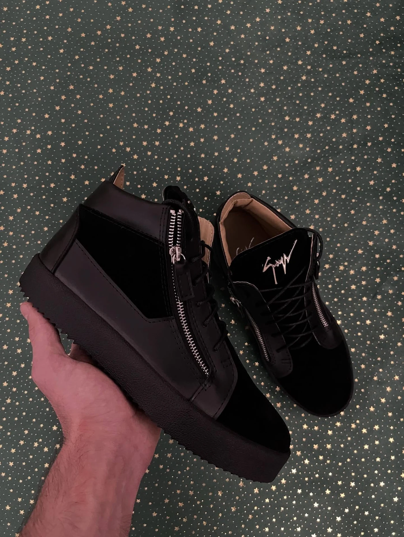 Giuseppe Zanotti Kriss Velvet Mid Matte Trim, imaginea 3