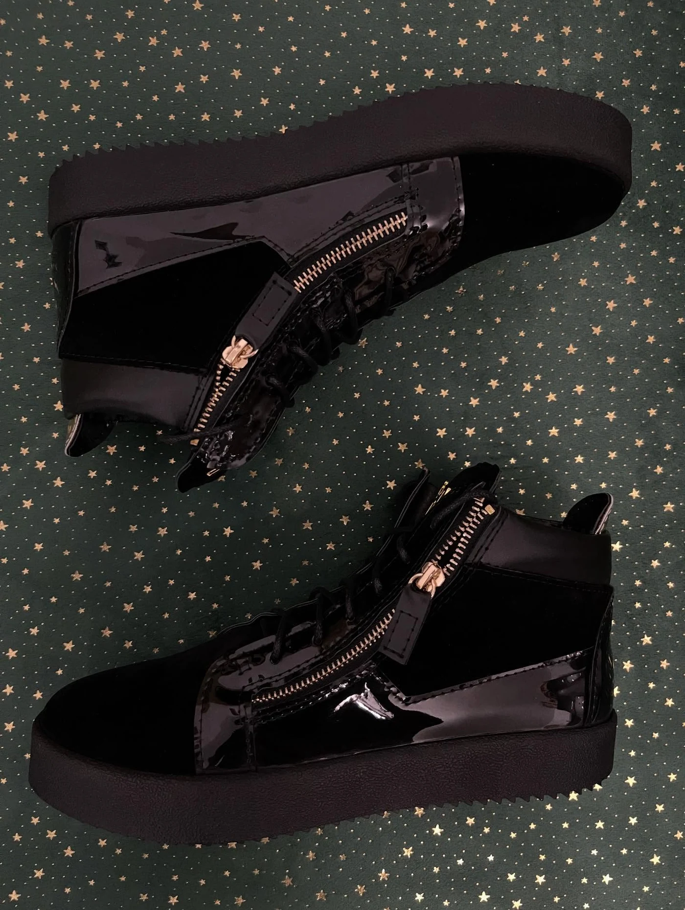 Giuseppe Zanotti Kriss Velvet Mid Patent Trim, imaginea 5
