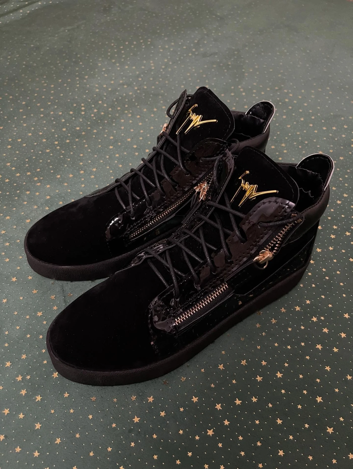 Giuseppe Zanotti Kriss Velvet Mid Patent Trim, imaginea 7