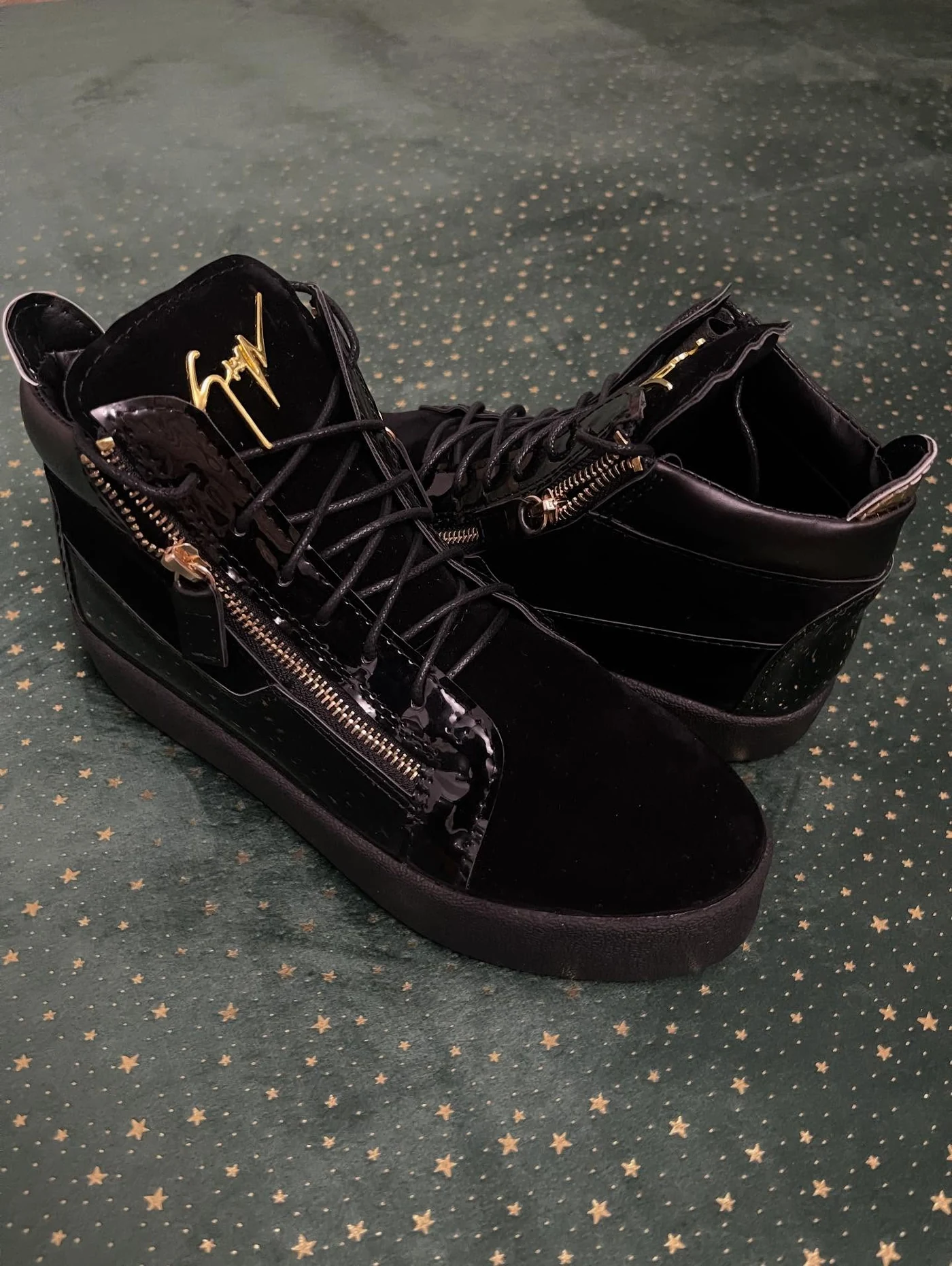 Giuseppe Zanotti Kriss Velvet Mid Patent Trim, imaginea 8