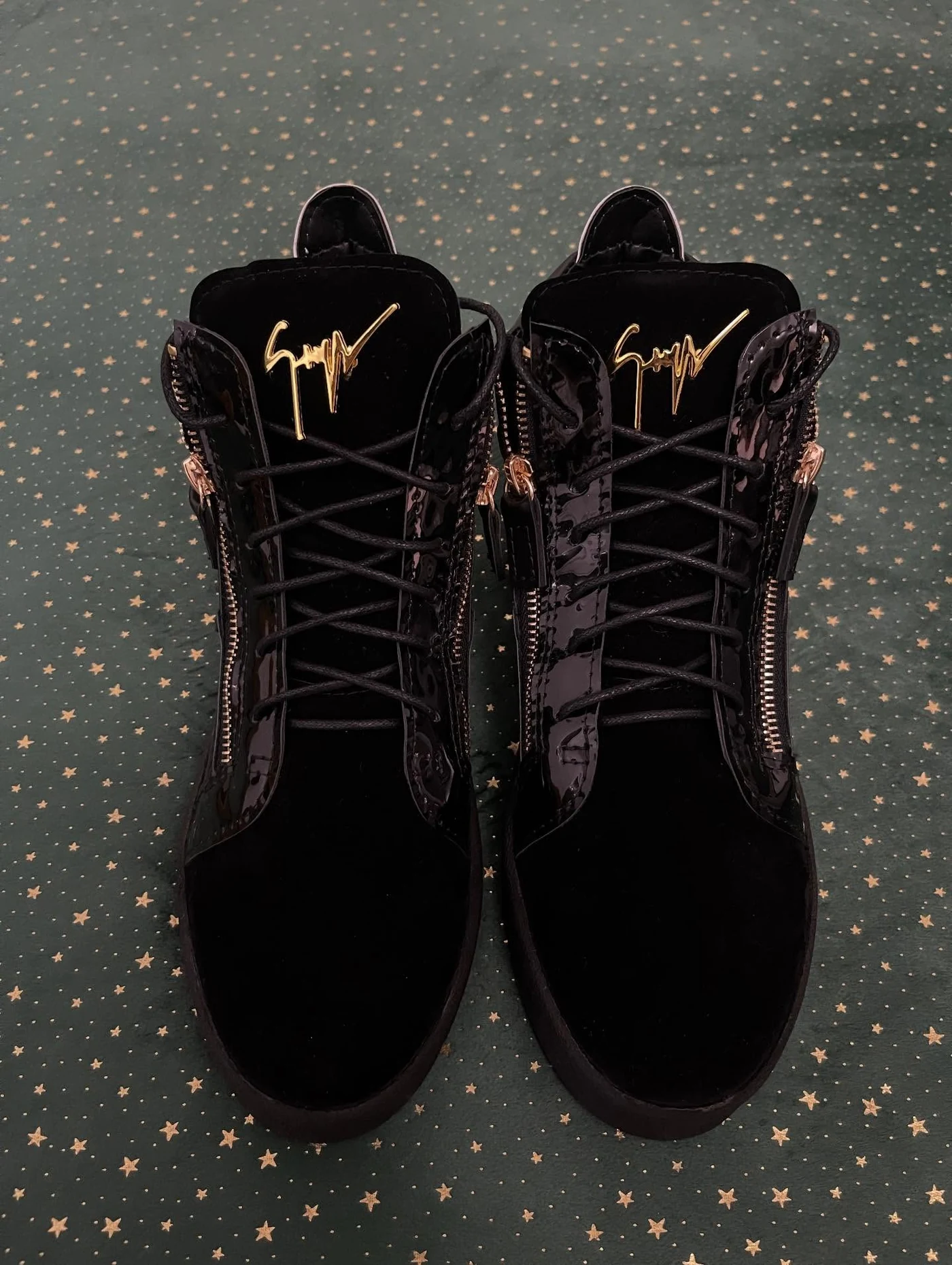 Giuseppe Zanotti Kriss Velvet Mid Patent Trim, imaginea 9