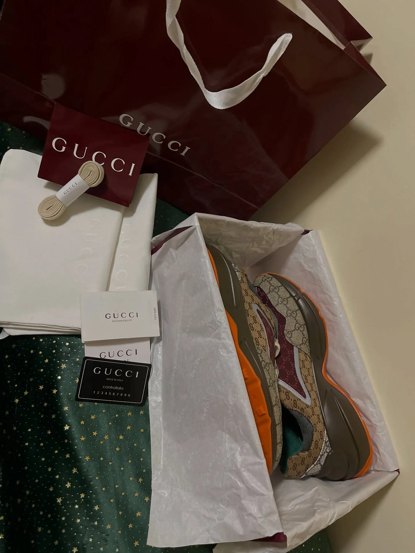 Gucci Rhyton Beige Brick Red, imaginea 15