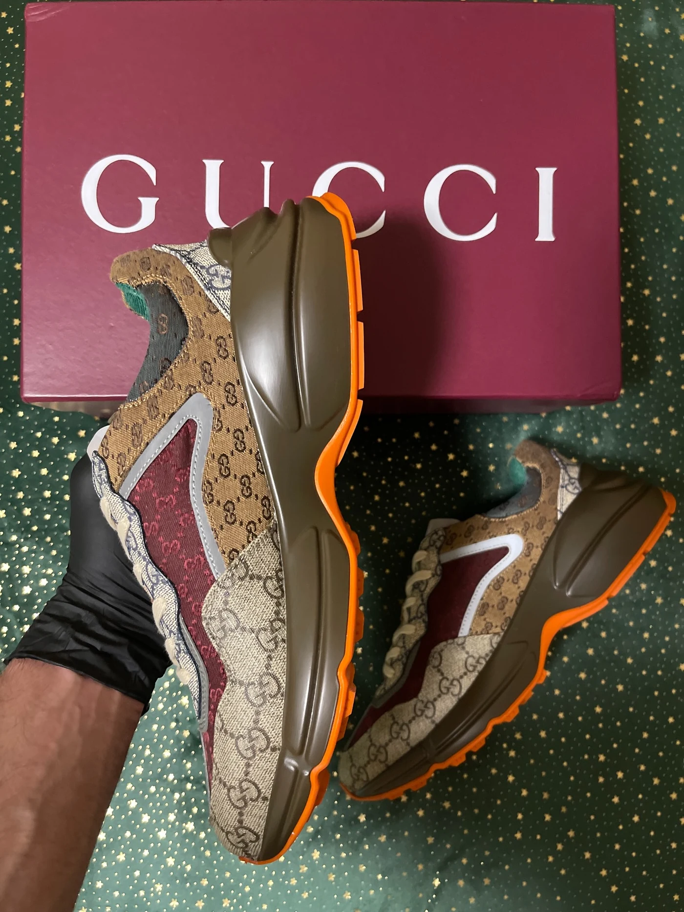 Gucci Rhyton Beige Brick Red, imaginea 6