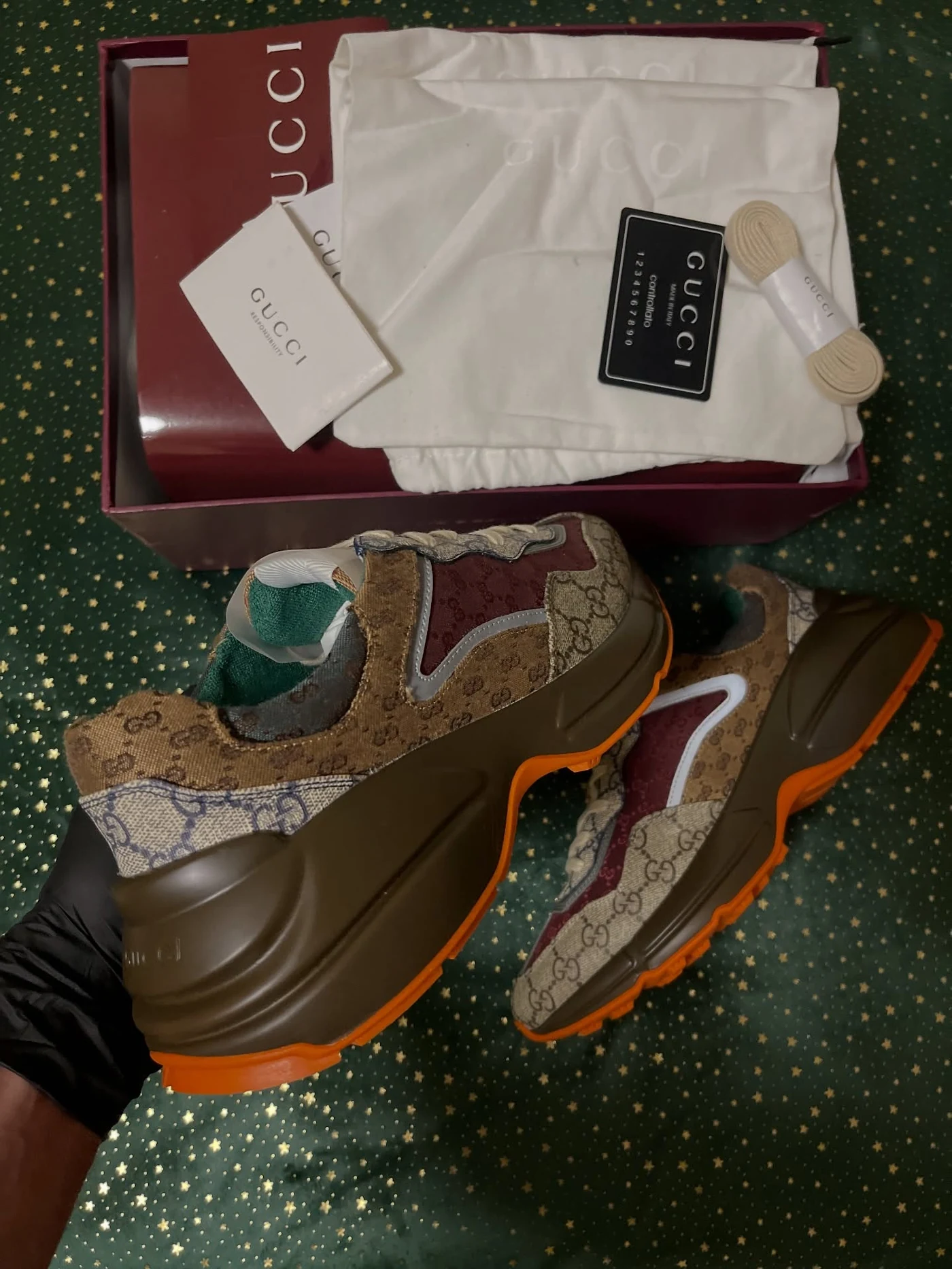 Gucci Rhyton Beige Brick Red, imaginea 7