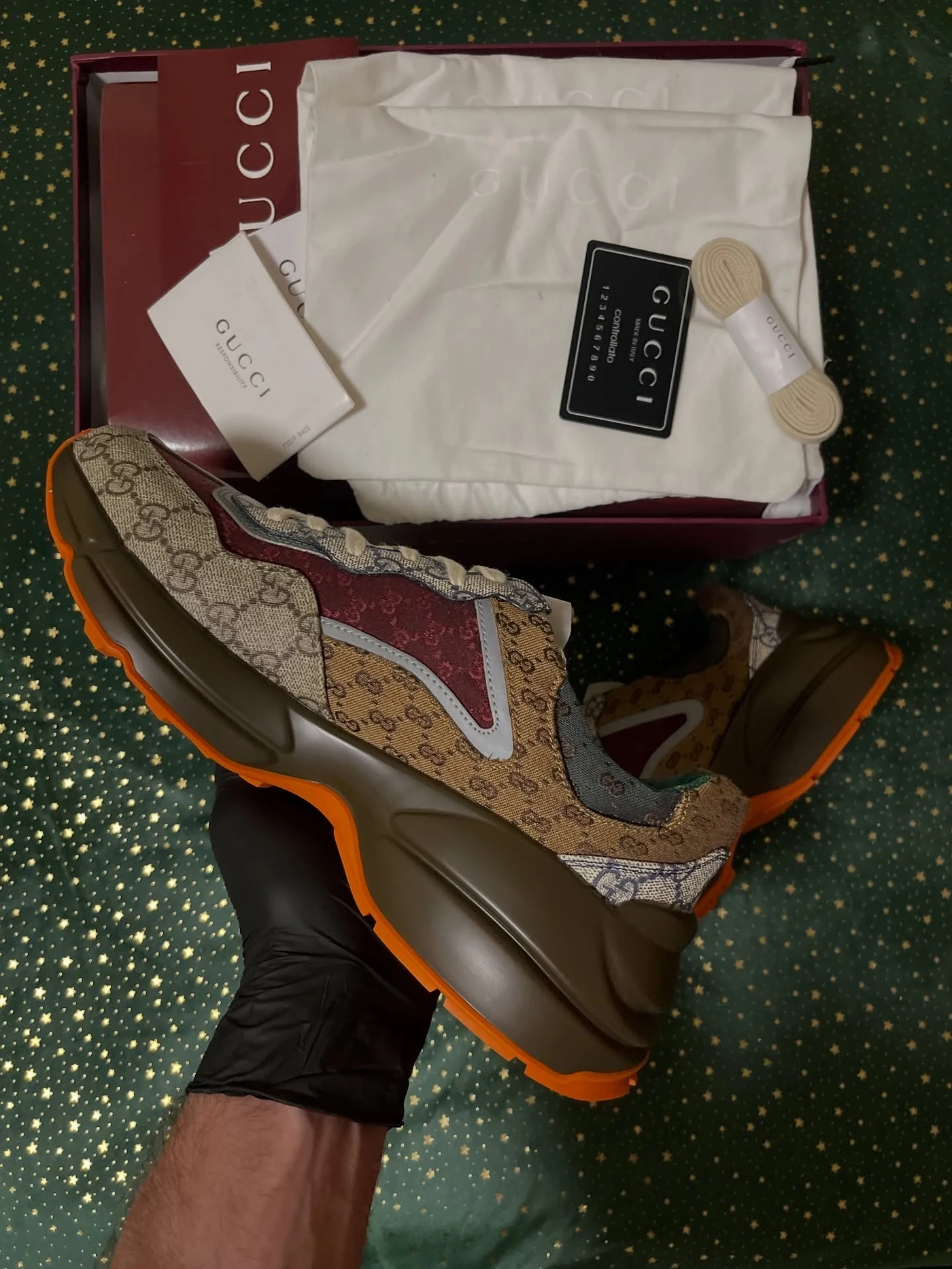 Gucci Rhyton Beige Brick Red, imaginea 9