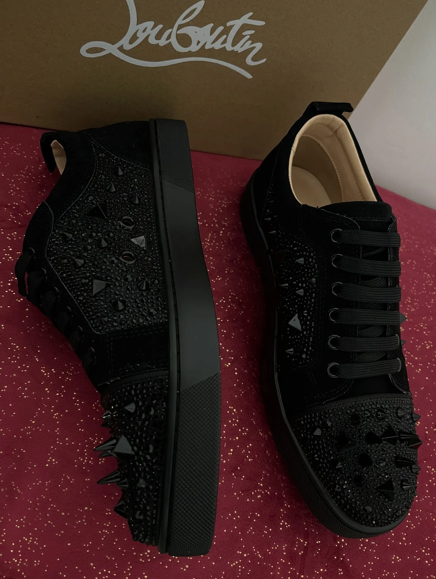 Louboutin Low Louis Junior P Pik Pik Strass, imaginea 6