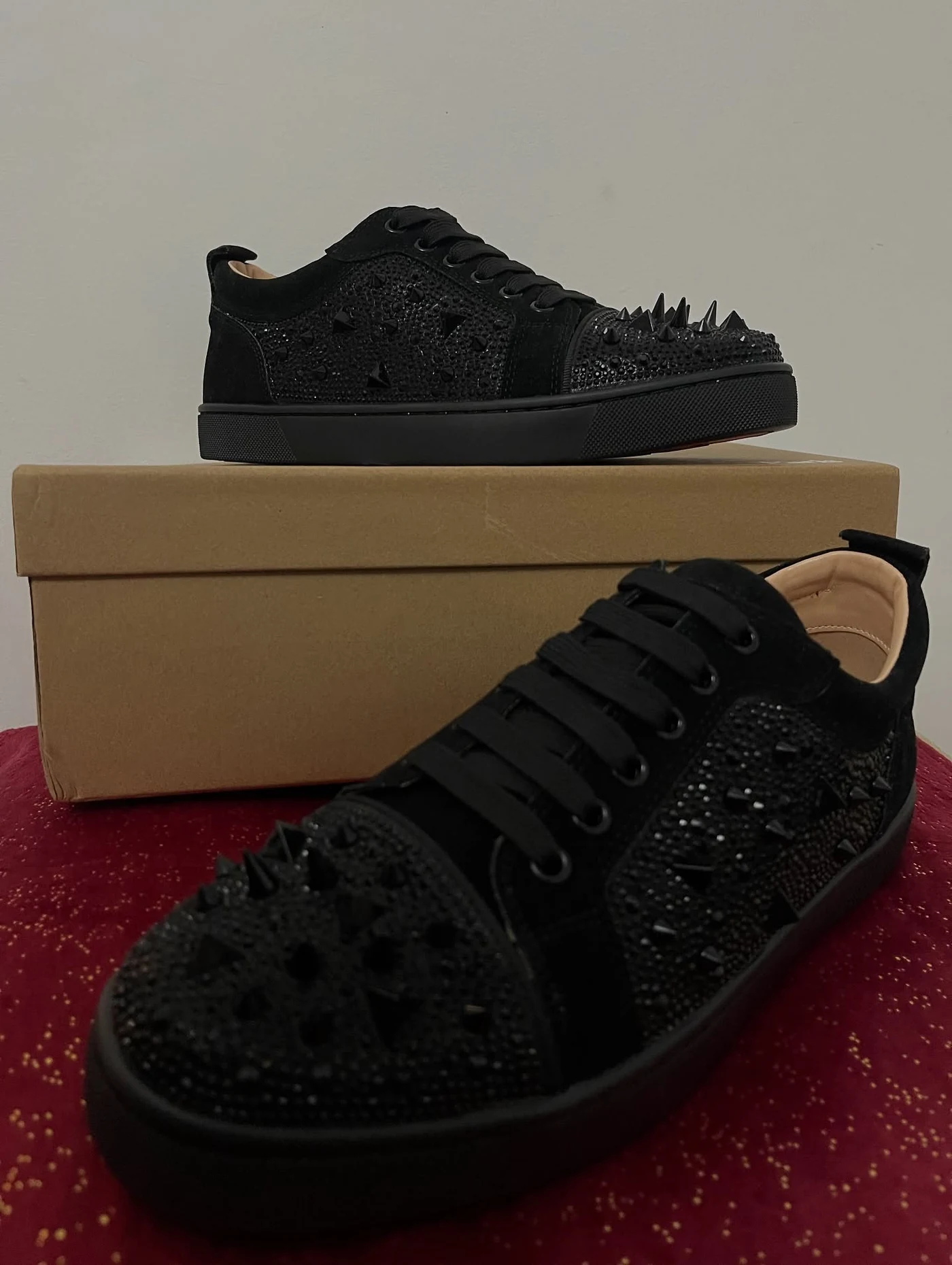 Louboutin Low Louis Junior P Pik Pik Strass, imaginea 7