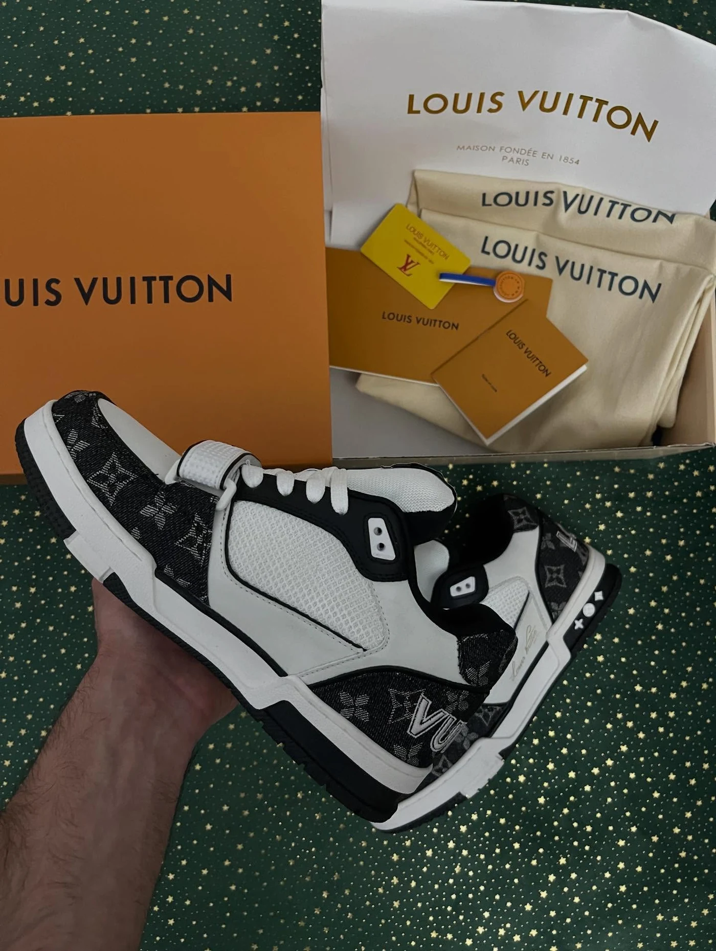 LV Trainer Velcro Strap Monogram Denim, imaginea 9