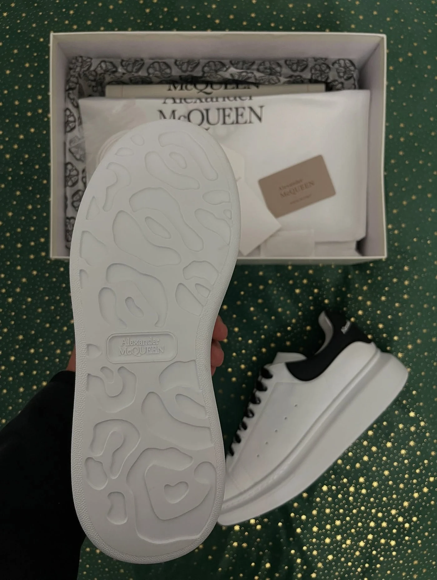 McQueen New Tech Calf White Black, imaginea 7