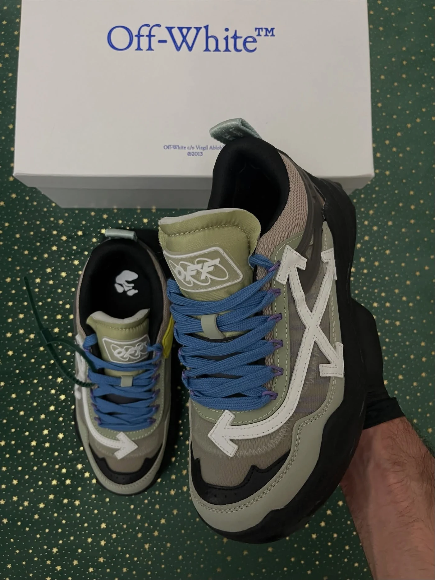 Off-White Odsy-1000 Black Sage Green, imaginea 10