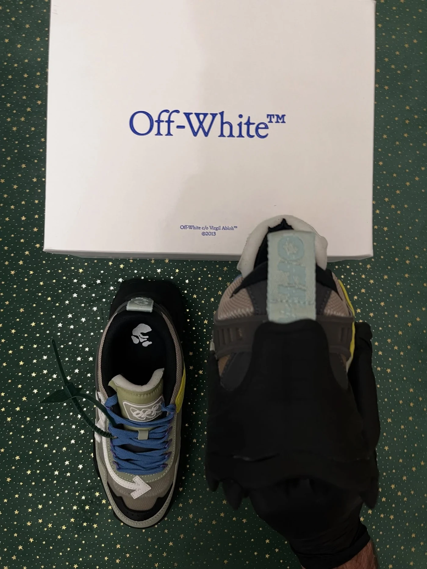 Off-White Odsy-1000 Black Sage Green, imaginea 11