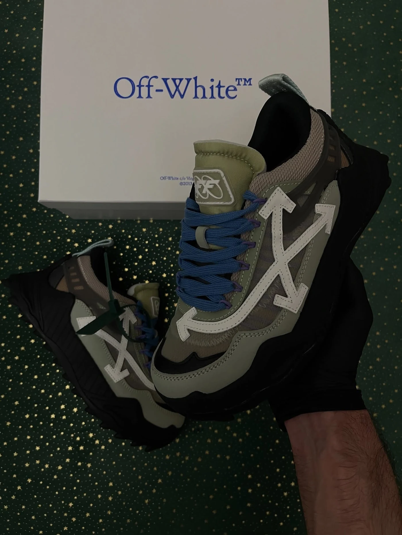 Off-White Odsy-1000 Black Sage Green, imaginea 4