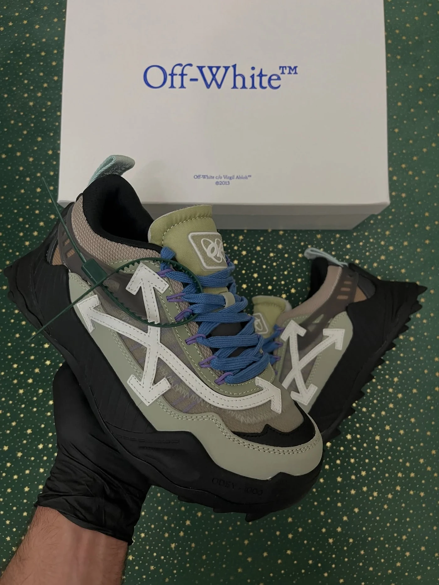 Off-White Odsy-1000 Black Sage Green, imaginea 5