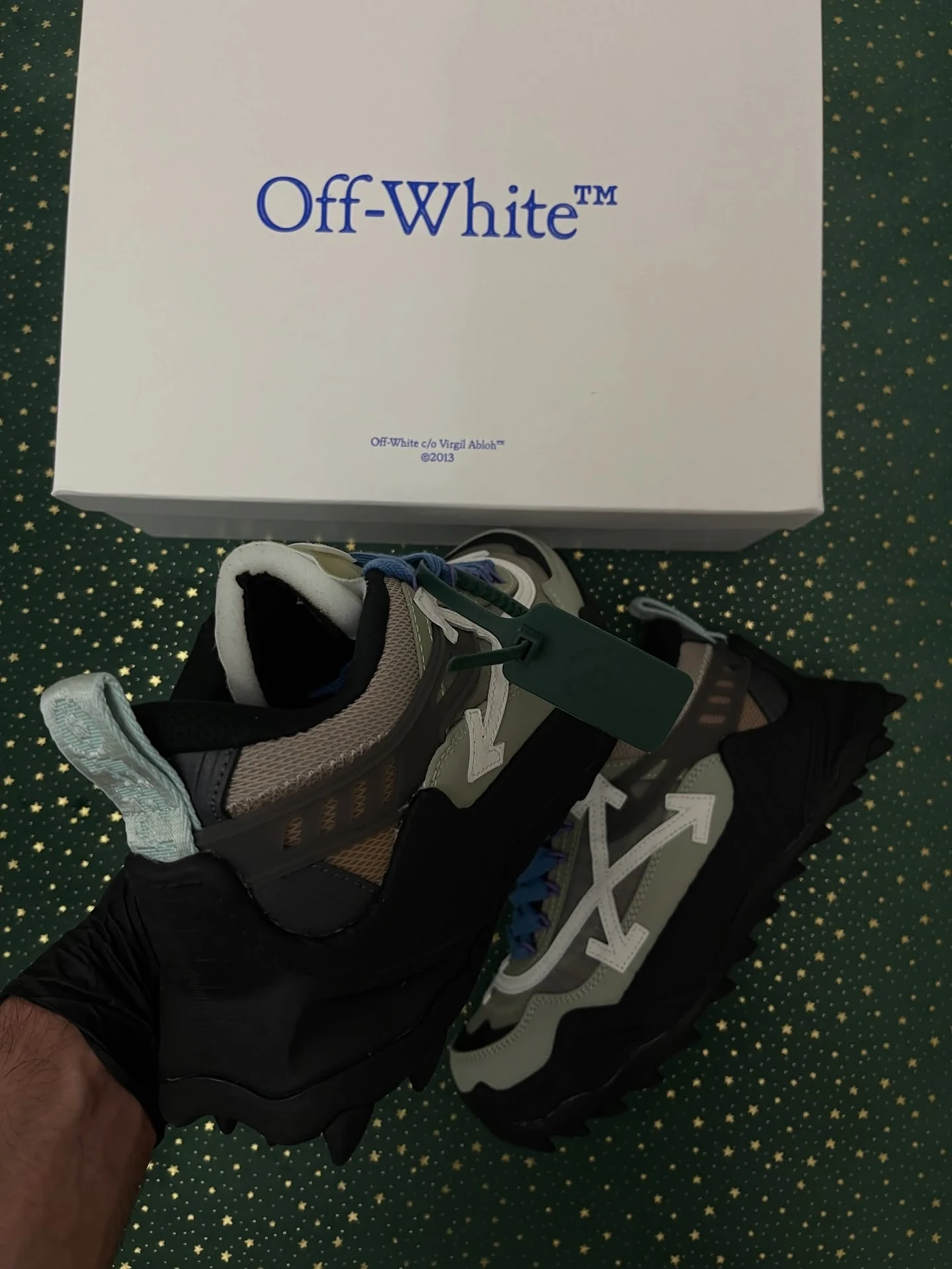 Off-White Odsy-1000 Black Sage Green, imaginea 8