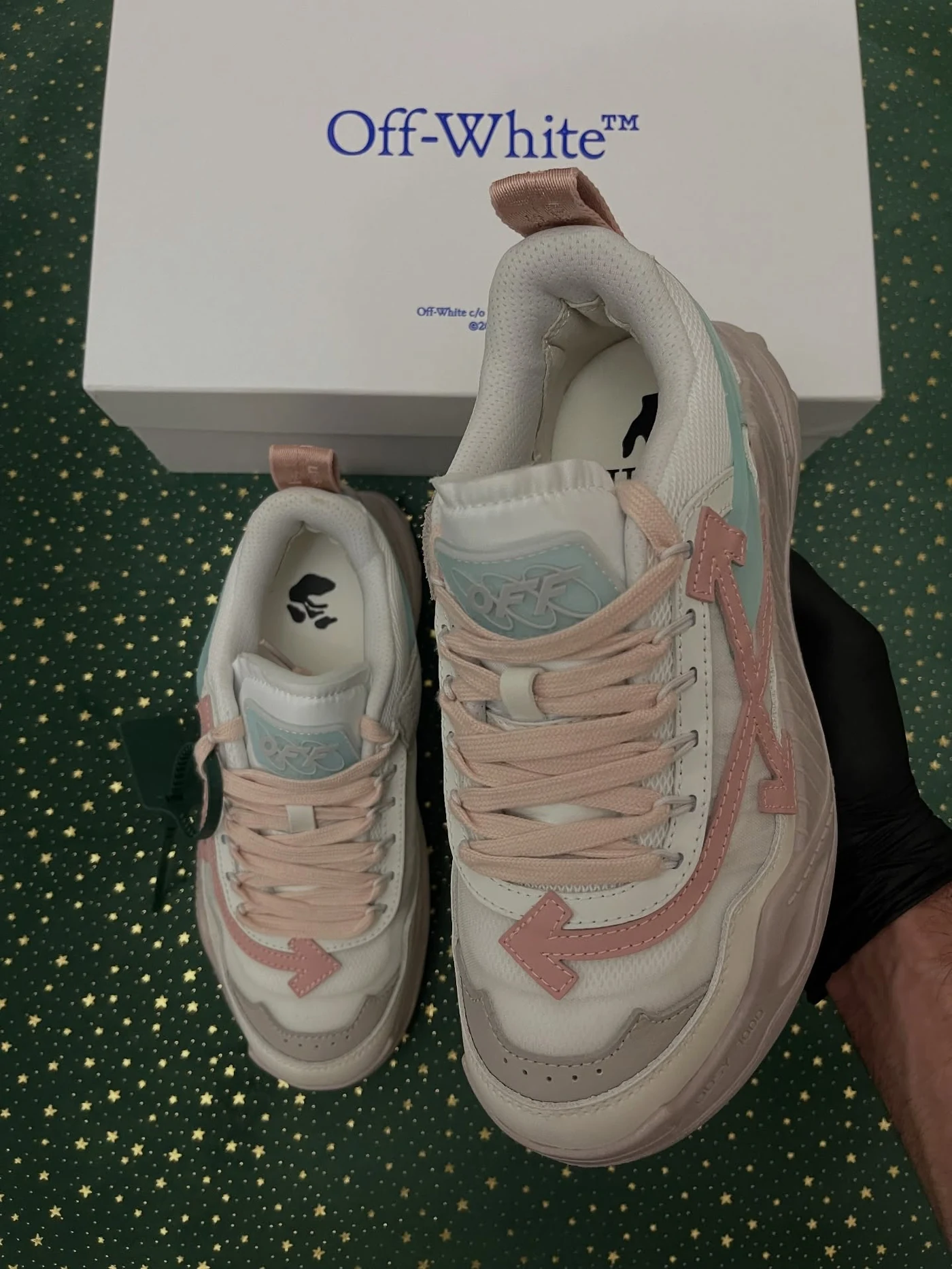 Off-White Odsy-1000 Grey Powder Pink, imaginea 10