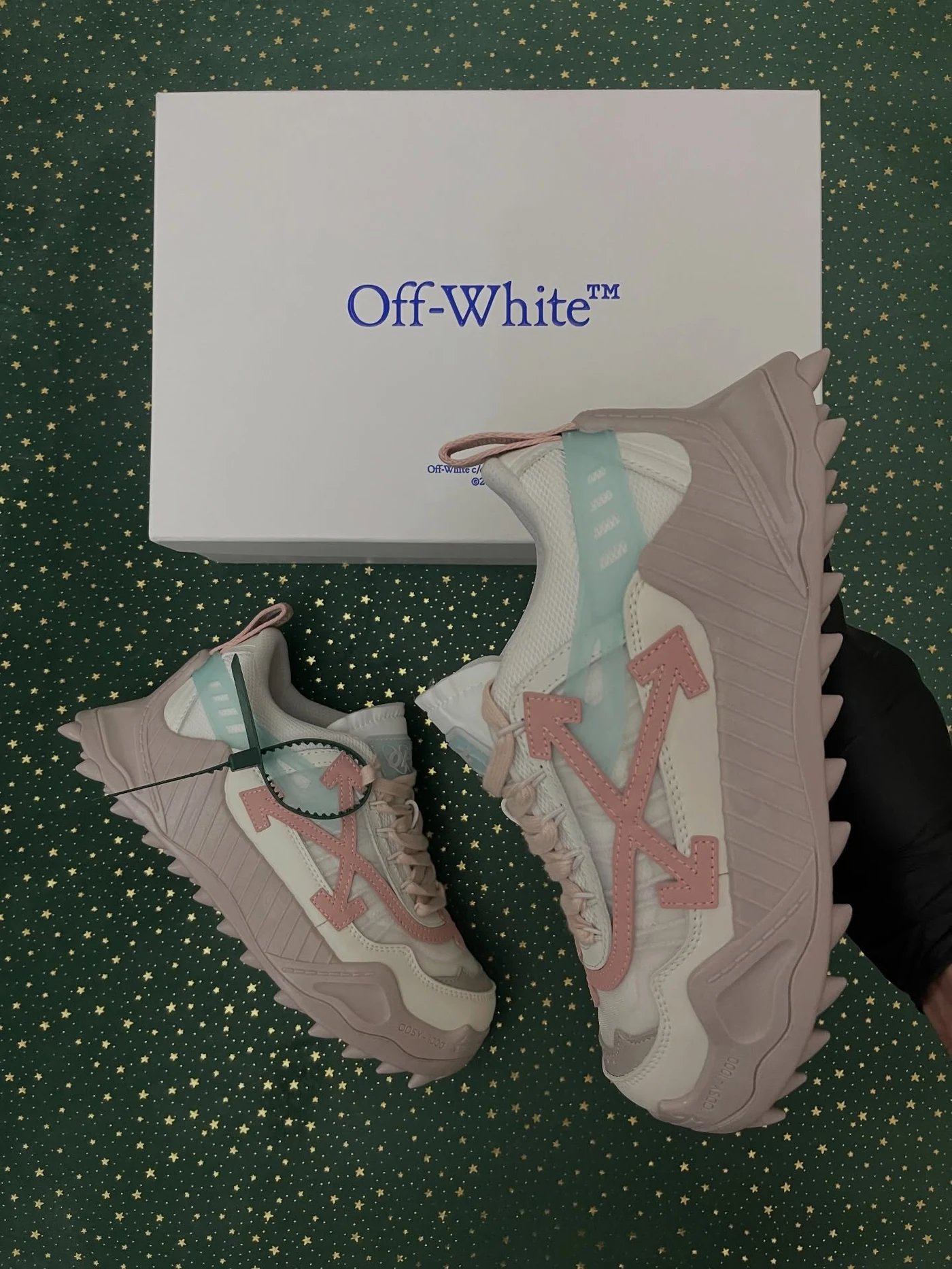Off-White Odsy-1000 Grey Powder Pink, imaginea 3