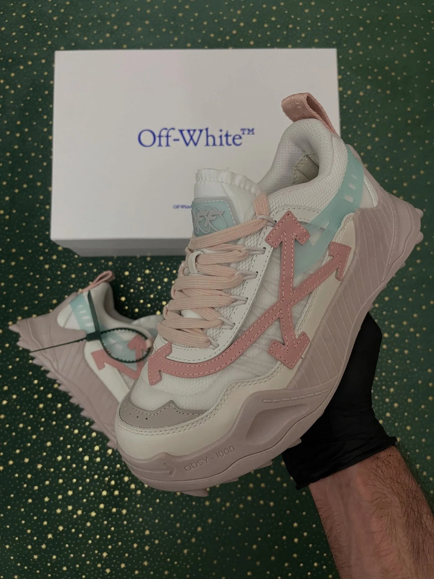 Off-White Odsy-1000 Grey Powder Pink, imaginea 4
