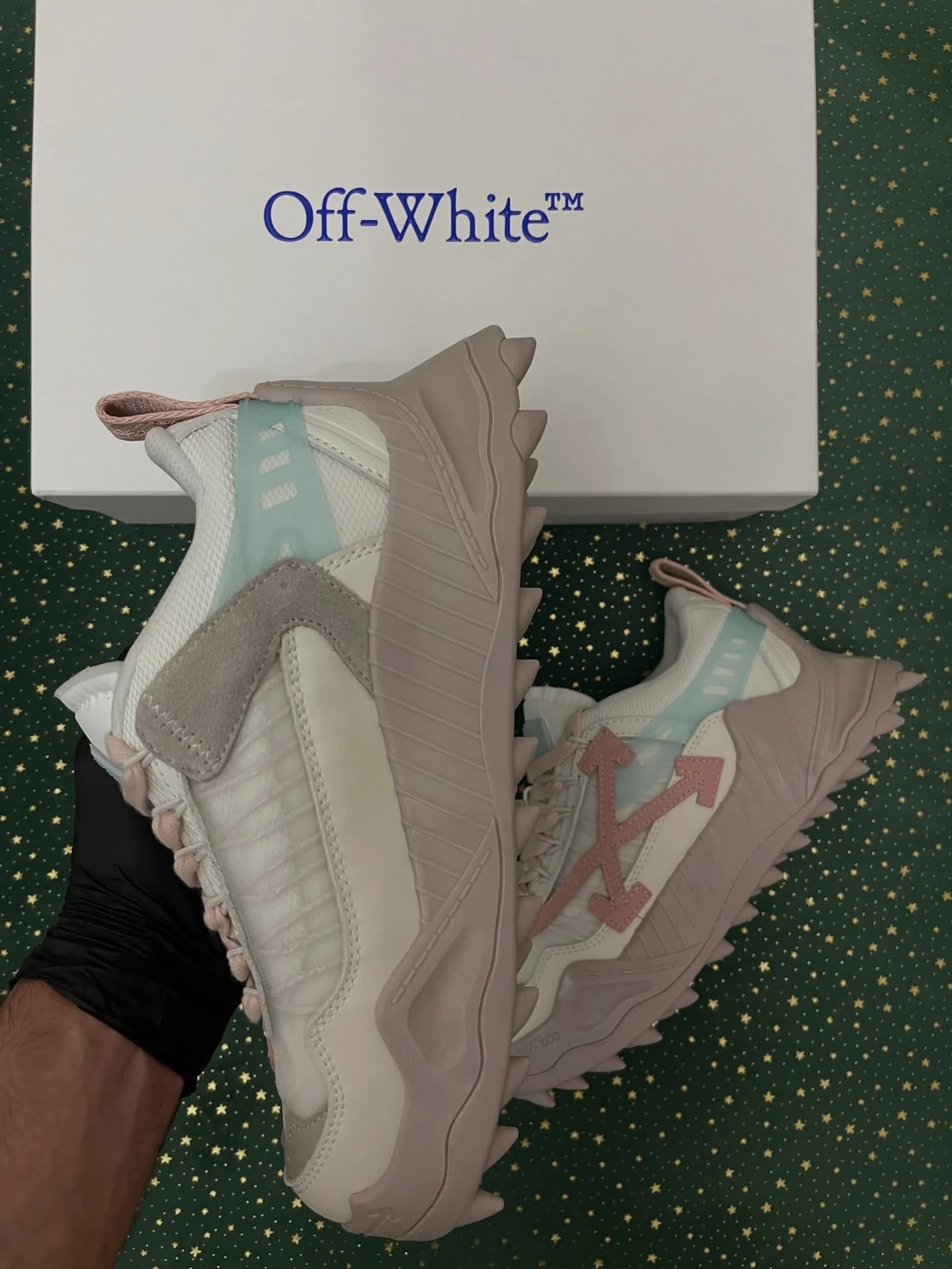 Off-White Odsy-1000 Grey Powder Pink, imaginea 6