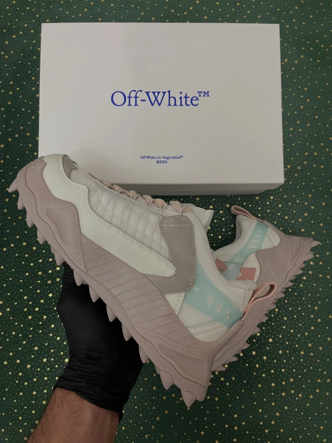 Off-White Odsy-1000 Grey Powder Pink, imaginea 9
